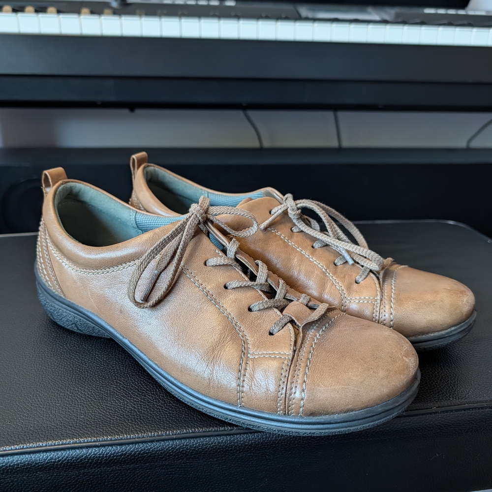 Ecco Leather Lace Up Oxford Derby Shoes EU 40 (US 9 / 9.5)